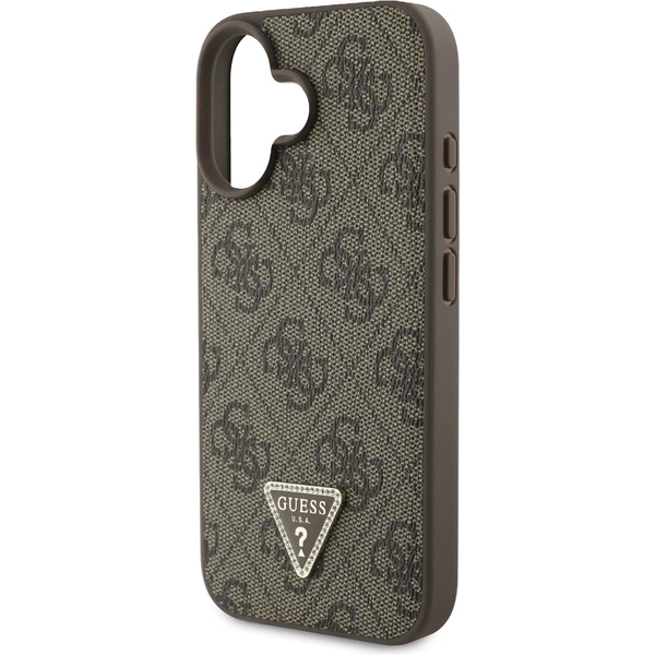 Guess PU 4G Strass Triangle Metal Logo kryt + Crossbody Popruh pro iPhone 16 hnědý - Pouzdra - Obrázek 4eda7c55bdec4db0bbdebfd6ce8f126b