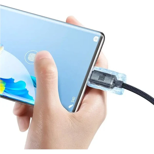 Baseus Crystal Shine USB-A/USB-C napájecí kabel 100W 1,2m černý - Kabely a redukce - Obrázek 4f3b6a22347c4f4c98b463ea00655cac