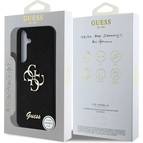 Guess PU Fixed Glitter 4G Metal Logo kryt Samsung Galaxy S25 černý - Pouzdra - Obrázek 4f5162948eaa4442a074023a0a881fda