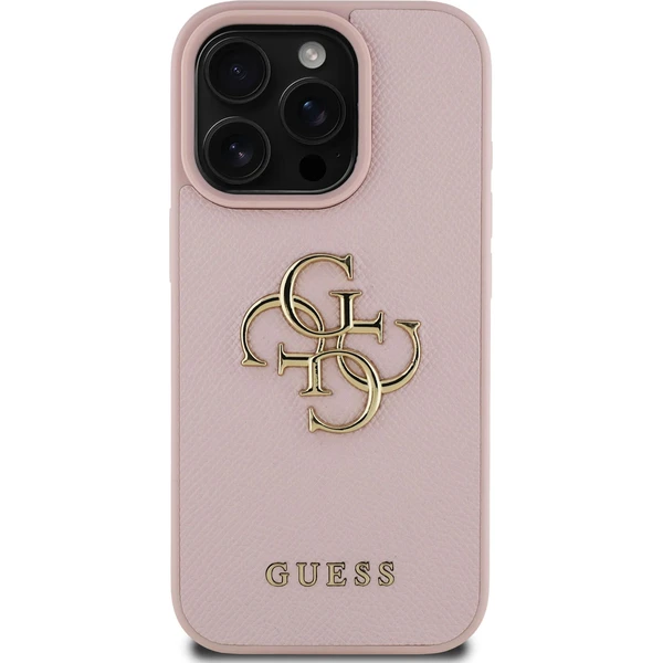 Guess PU Grained 4G Metal Logo kryt iPhone 15 Pro růžový - Pouzdra - Obrázek 4f565b7185994750a83bae78c991c1ef