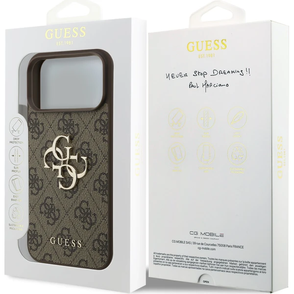 Guess PU 4G Metal Logo kryt iPhone 18 Pro hnědý - Pouzdra - Obrázek 4f65c596cf1144b78f73207d133b938e