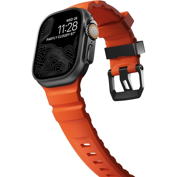 Nomad Rocky Point Band řemínek Apple Watch 49/45/44/42mm černý/oranžový - Řemínky - Obrázek 4f6fa5c8c826426fa499ac49ed803220