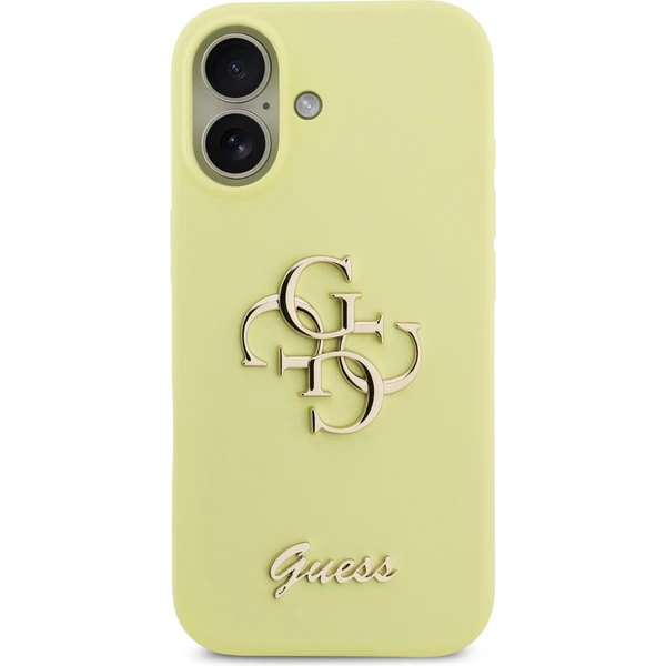 Guess Liquid Silicone 4G Metal Logo kryt iPhone 17 žlutý - Pouzdra - Obrázek 4f718166ac204d7c9bb55d33b55f901c