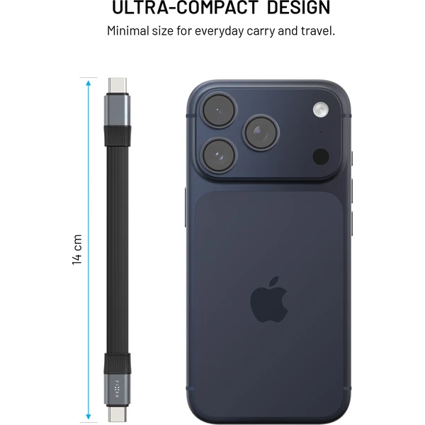 FIXED Clip Cable USB-C kabel s karabinou, 3.2 Gen 2 10Gb/s, 4K 60Hz, PD 240W, černý - Kabely a redukce - Obrázek 4f7f271e05ef4aec88291c3d3ede7429