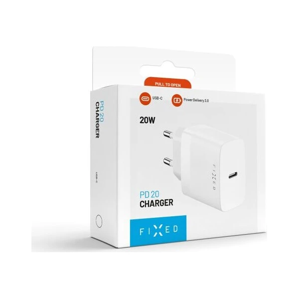 FIXED nabíječka  s USB-C výstupem a podporou PD 20W bílá - Nabíječky - Obrázek 4f84d29bca7a4107808ad0422314cc6b