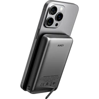 AUKEY PB-MS06 15W MagSafe/Qi2 powerbanka (10000 mAh) šedá - Powerbanky