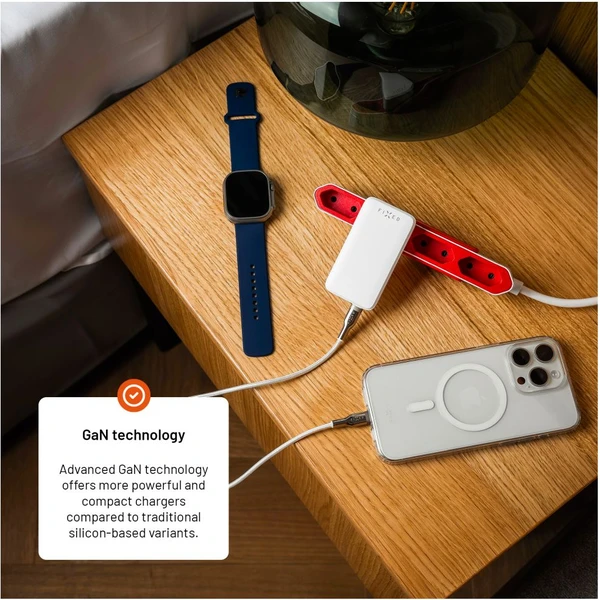 FIXED Slim Traveller GaN cestovní nabíječka s 2x USB-C a adaptéry (45W) bílá - Nabíječky - Obrázek 4fcfade607f6433192064e1b07517761