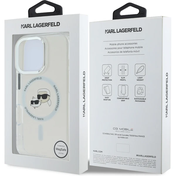 Karl Lagerfeld IML K&CH Heads Metal Frame MagSafe kryt pro iPhone 16 Pro Max čirý - Pouzdra - Obrázek 4fd7b0bbf9fb44398ac35af281d5855e
