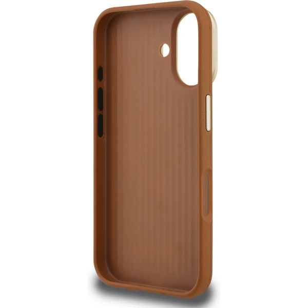 Guess PU Grained 4G Logo Stand Camera Frame kryt iPhone 16 hnědý - Pouzdra - Obrázek 4fef1c565a6e4f99945e026e562e22f5
