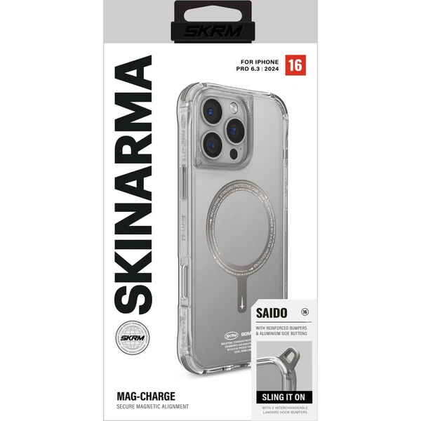 SKINARMA Saido Prime Mag-Charge kryt iPhone 16 Pro šedý - Pouzdra - Obrázek 50113969ff3e404492b1b3a46431198c