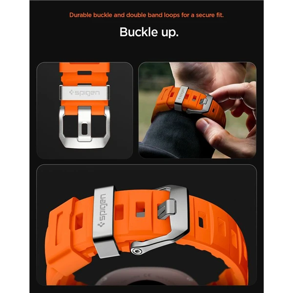 Spigen Silicone Band řemínek Samsung Galaxy Watch8/Classic 46mm/44mm/40mm oranžový - Řemínky - Obrázek 5081279e9a5e44a1bf776e824b573a87