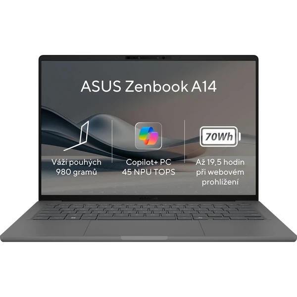 ASUS Zenbook A14 (UX3407RA-OLED027X) šedý + 3 roky záruka po registraci - Notebooky - Hlavní obrázek