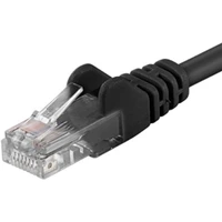 PremiumCord RJ45/RJ45 Cat6 UTP patch kabel 20m černý - Kabely a redukce