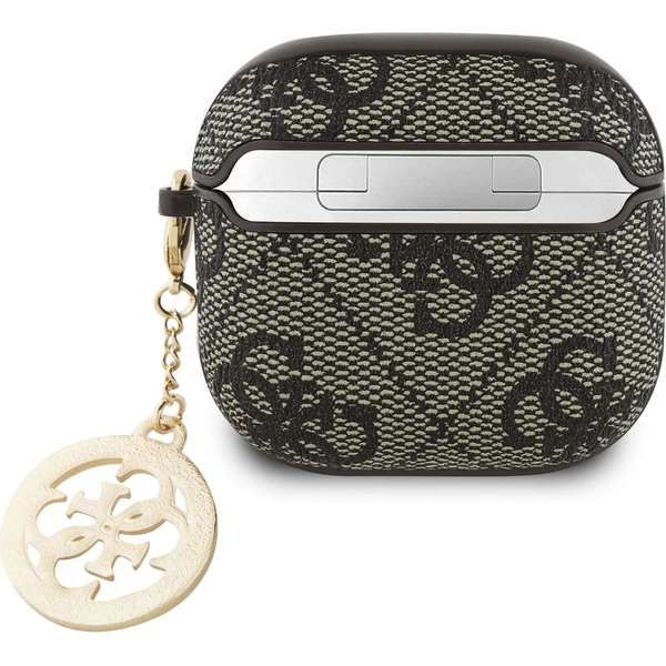 Guess 4G Script PC/PU Charm pouzdro AirPods 4 hnědé - Pouzdra - Obrázek 50bdd636feec4bb9a5a3e050125af746