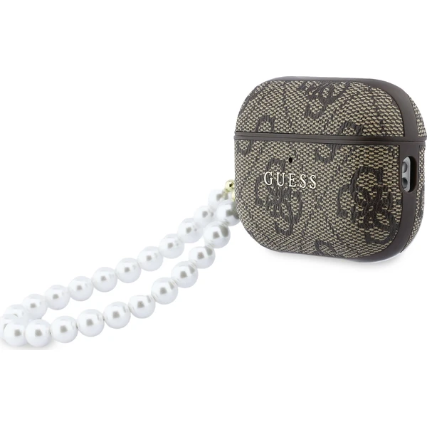 Guess PU 4G Classic Logo Pearl Strap pouzdro AirPods Pro 3 hnědé - Pouzdra - Obrázek 50c5965121f54d7e8fabae259a16c162