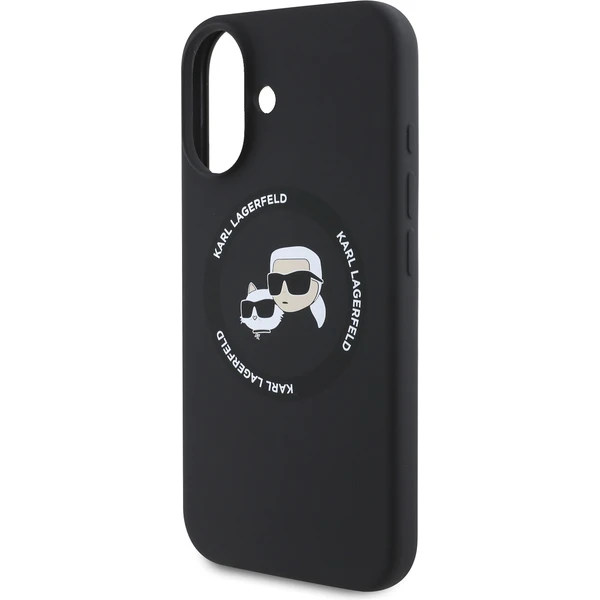 Karl Lagerfeld Liquid Silicone K&CH Heads MagSafe kryt pro iPhone 16 černý - Pouzdra - Obrázek 50d580e6f7c94864af9e07771a9c61bb