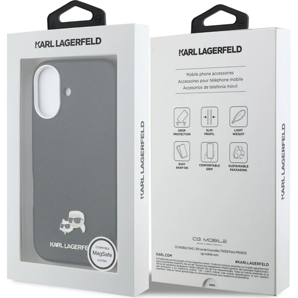 Karl Lagerfeld PU Karl and Choupette Heads Pins MagSafe kryt iPhone 17 černý - Pouzdra - Obrázek 50f8044002a7400da66384e04b2d5e0c