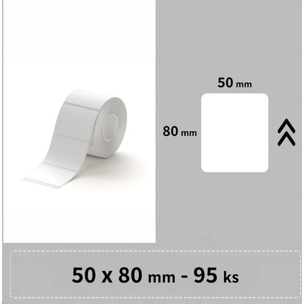 Niimbot štítky R 50x80mm 95ks pro B21, B21S, B3, B1S bílé
