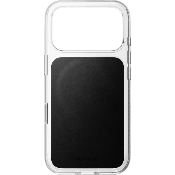 Nomad Clear Leather (Horween) MagSafe kryt iPhone 17 Pro/18 Pro Black - Pouzdra - Obrázek 5124f2ea78164c7693cd396b8e10e108