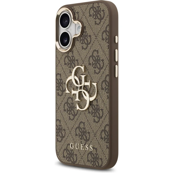 Guess PU Leather 4G Metal Logo Gold Frame MagSafe kryt iPhone 17 hnědý - Pouzdra - Obrázek 514fbe86b25044b69b9f724b2671ef48