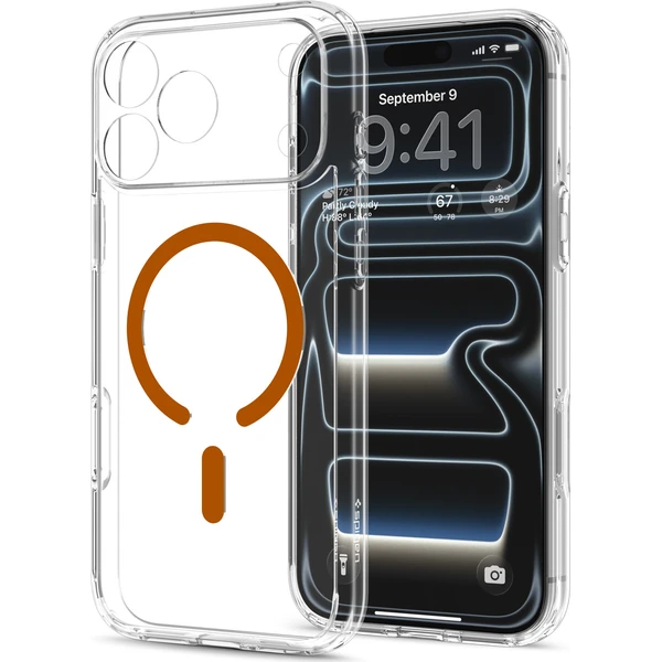 Spigen Ultra Hybrid MagSafe kryt iPhone 18 Pro/17 Pro clear orange - Pouzdra - Obrázek 51587c85ee4b44e693589a4f042c8224