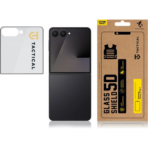 Tactical Glass Shield 5D sklo (Vnější) pro Samsung Galaxy Z Flip7 černé - Ochranné folie a skla - Obrázek 5166b482cb1644bab2cac8b729837711