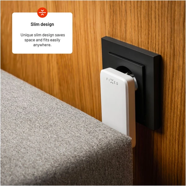 FIXED Slim GaN nabíječka (2x USB-C), PD, 45W, bílá - Nabíječky - Obrázek 517f7294ea444aa9948873f1b31c2c76