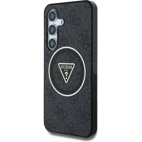 Guess IML 4G Glitter and Triangle Logo MagSafe kryt Samsung Galaxy S25+ černý - Pouzdra - Obrázek 519c96ae03fb4477935dfd914747c2f4