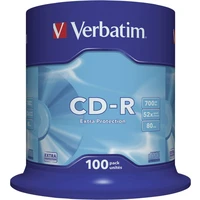 VERBATIM CD-R(100 ks)Spindle/EP/DL/52x/700MB - Optické disky