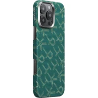Pitaka Tactile Woven Case kryt iPhone 16 Pro Max PTK Green/Gold - Pouzdra