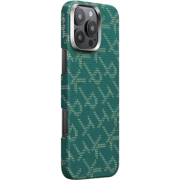 Pitaka Tactile Woven Case kryt iPhone 16 Pro Max PTK Green/Gold