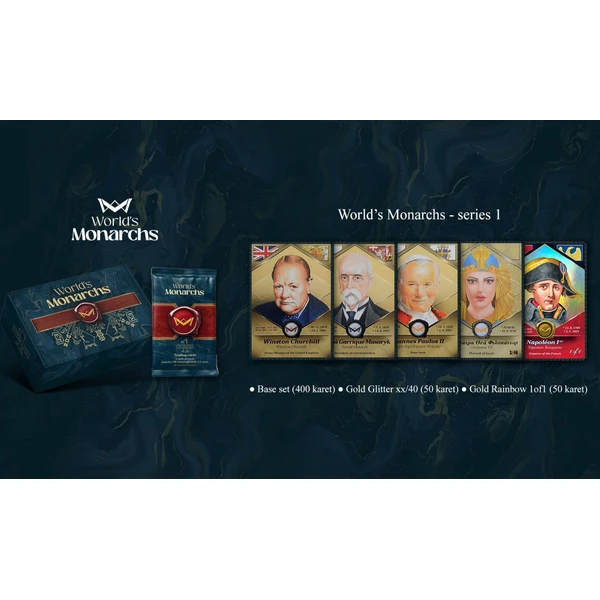 Sběratelské karty 2025 World's Monarchs - Series 1 box - Sběratelské karty a nálepky - Obrázek 51KL000K01