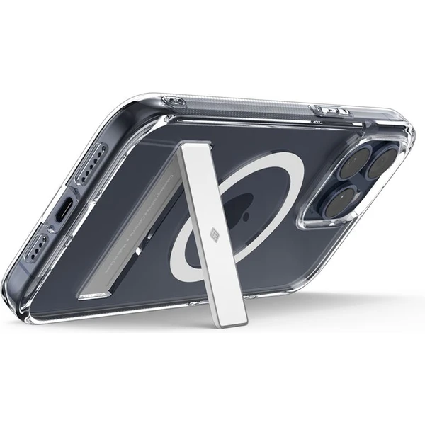 Spigen Caseology Capella kryt se stojánkem s MagFit iPhone 15 Pro čirý/bílý - Pouzdra - Obrázek 51W4000L01