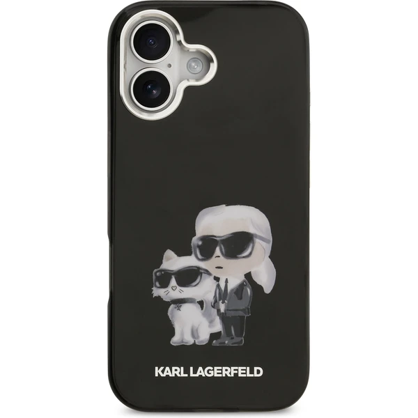 Karl Lagerfeld IML Aquarelle Karl and Choupette kryt iPhone 17 černý - Pouzdra - Obrázek 51cf23744cc2499795bfbf99ef801f94
