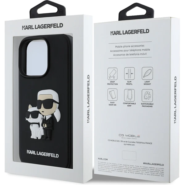 Karl Lagerfeld PU Saffiano Karl and Choupette kryt pro iPhone 16 Pro Max černý - Pouzdra - Obrázek 520c6e3c385846bf9707ec80fdb76883