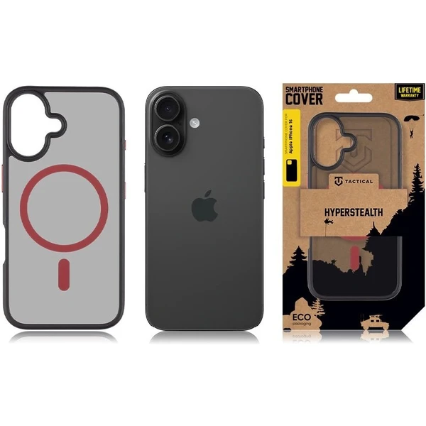 Tactical MagForce Hyperstealth 2.0 Kryt pro iPhone 16 Black/Red - Pouzdra - Obrázek 5220a0840d7c4296baf212369431fb84