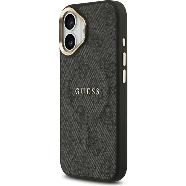 Guess PU Leather 4G Gold Frame MagSafe kryt iPhone 17 černý - Pouzdra - Obrázek 52232554e7864664b7faee269e1a83eb
