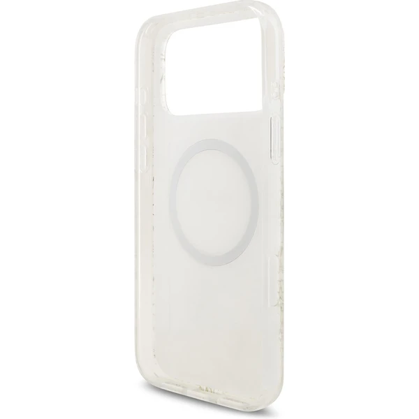 Guess IML Flowers Allover Strap MagSafe kryt iPhone 17 Pro Max bílý - Pouzdra - Obrázek 522b338dd0a340ae92b3547dc62fad9f