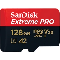 SanDisk micro SDXC karta 128GB Extreme PRO + adaptér - Paměťové karty