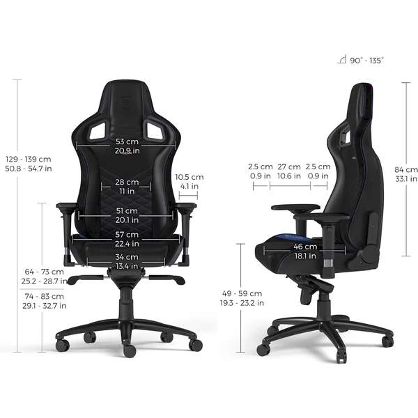 noblechairs EPIC herní židle černomodré - Židle - Obrázek 528A000P01