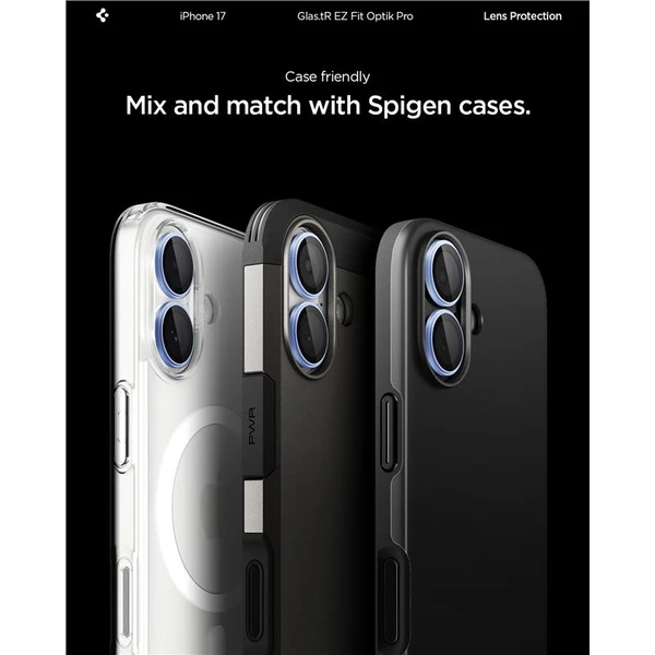 Spigen Glass tR EZ Fit Optik Pro skla iPhone 17 blue (2 ks) - Ochranné folie a skla - Obrázek 529383d957ed4c819a54f0648c1701e5