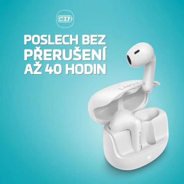 LAMAX Tones1 bezdrátová sluchátka bílá - Sluchátka - Obrázek 52E0000N01