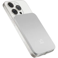 iWant 3000mAh Aluminium Mag+  MagSafe bezdrátová powerbanka stříbrná - Powerbanky