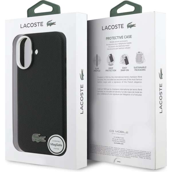 Lacoste PVC Iconic Petit Pique Metal Logo MagSafe kryt iPhone 17 černý - Pouzdra - Obrázek 52a2d26bc62344c98b6290d2ae3fd603