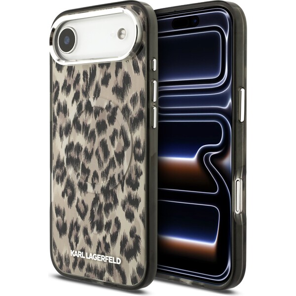 Karl Lagerfeld IML Leopard MagSafe Zadní Kryt pro iPhone Air hnědý