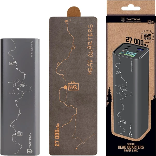 Tactical Squad Head Quarters powerbanka (1xUSB-A, 2xUSB-C) 65W 27000mAh šedá - Powerbanky - Obrázek 52f2a2e318384ec9924e43f6f102ff21
