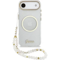 Guess IML Glitter Script Strap MagSafe kryt iPhone Air čirý - Pouzdra