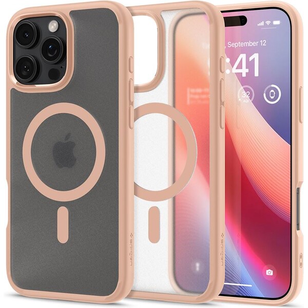 Spigen Ultra Hybrid MagSafe kryt iPhone 16 Pro frost rose titanium