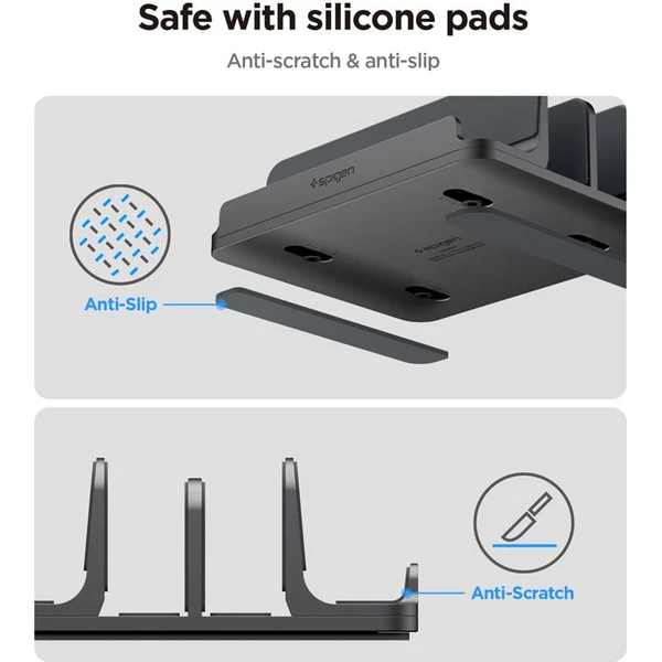 Spigen Vertical Laptop Stand (LD208S4) stojánek pro notebook/MacBook space gray - Stojánky - Obrázek 5304c757bc7e4f9a9c4c216a20e56357