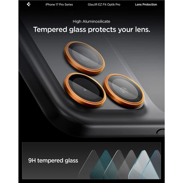Spigen Glass tR EZ Fit Optik Pro skla iPhone 17-14 Pro/17-14 Pro Max orange (2 ks) - Ochranné folie a skla - Obrázek 5320ec71797446e5ba65761c16e8be59